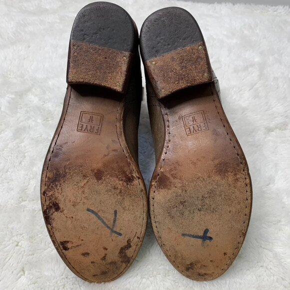 Frye 77032 Women's Light Brown Leather Carson Shortie Boots Size 6 1/2 - Picture 14 of 16